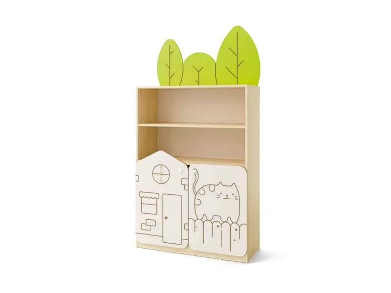 Meuble haut MINTY avec portes pour maternelle